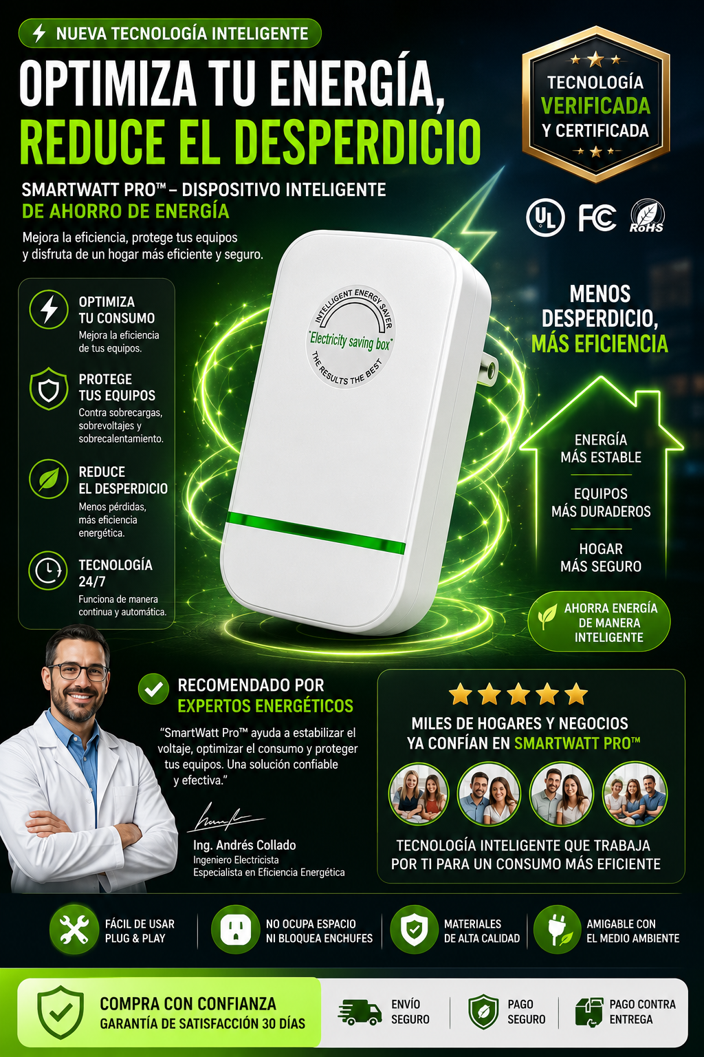 SmartWatt Pro™ – Dispositivo Inteligente de Ahorro de Energía (Pack 2)
