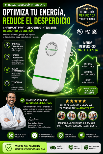 SmartWatt Pro™ – Dispositivo Inteligente de Ahorro de Energía (Pack 2)