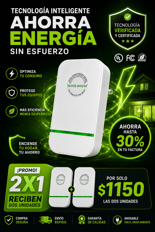 SmartWatt Pro™ – Dispositivo Inteligente de Ahorro de Energía (Pack 2)