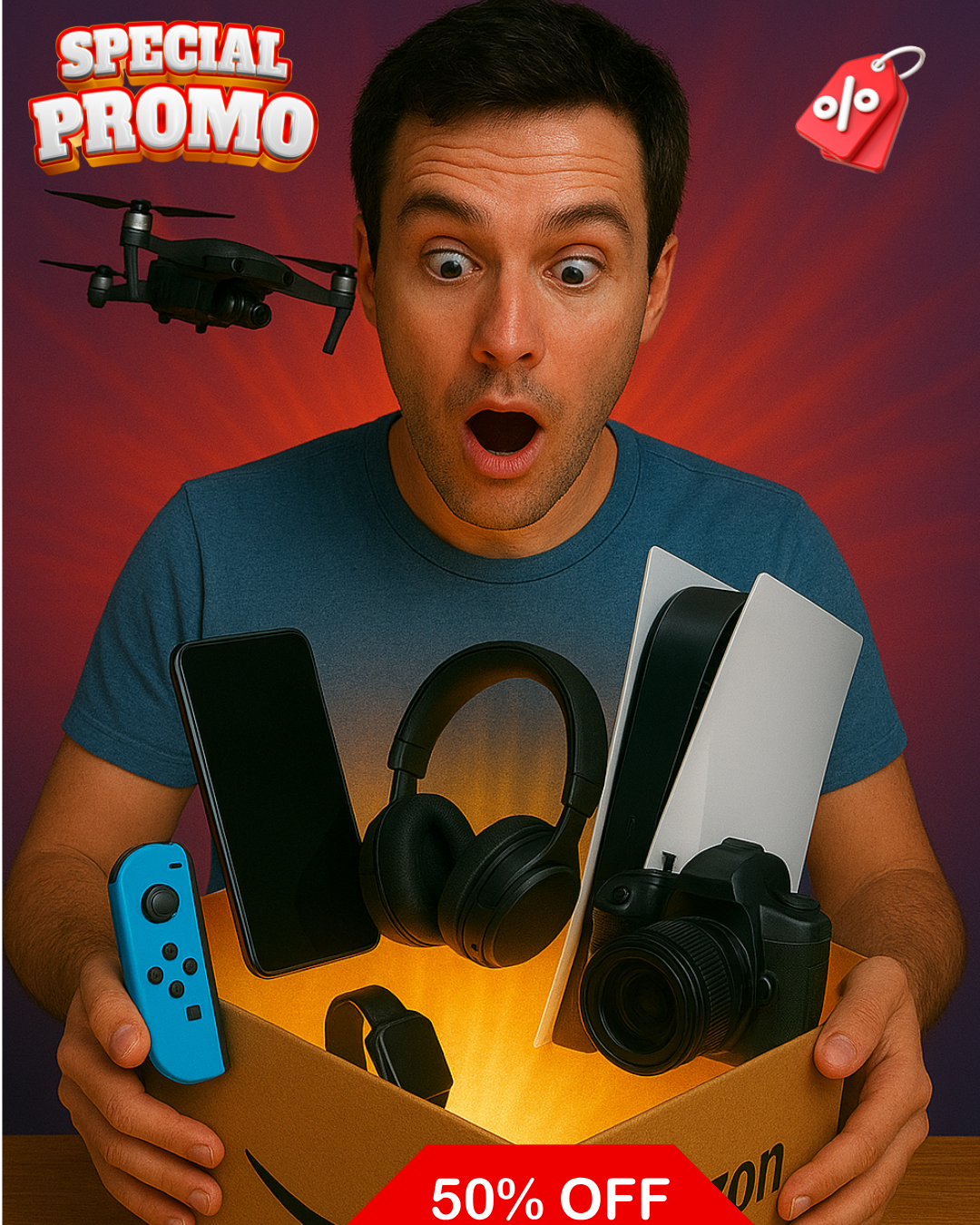 CAJA MISTERIOSA EDICIÓN GAMA ALTA TECNOLOGÍA 50% DESCUENTO