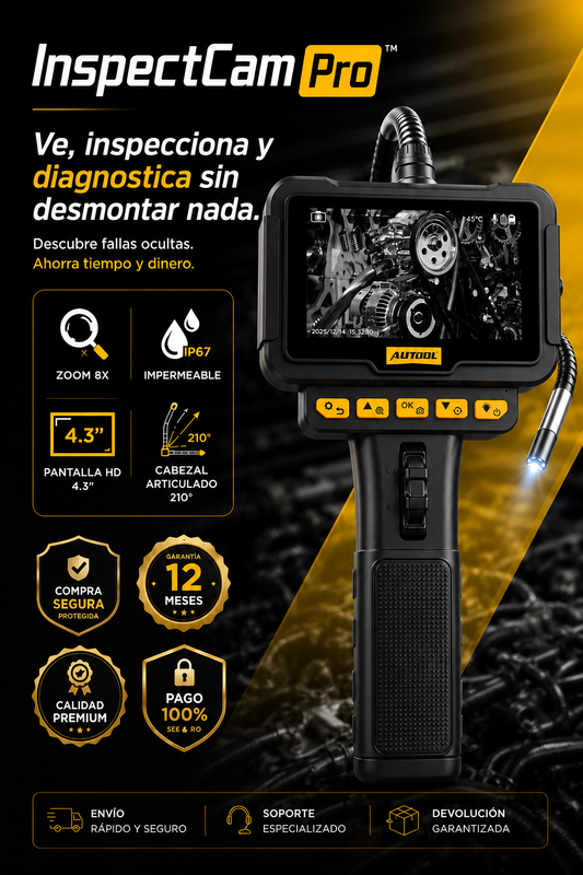 InspectCam Pro™ | Cámara de Inspección Articulada HD