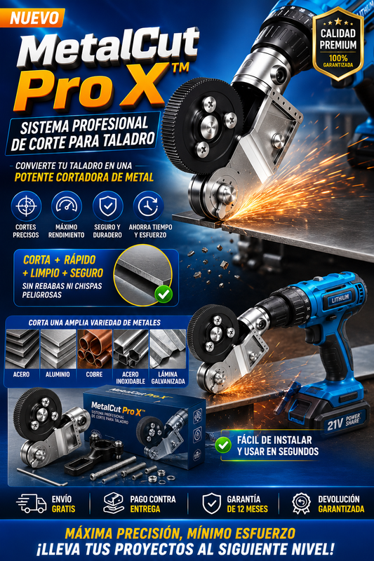 MetalCut Pro X™ | Sistema Profesional de Corte para Taladro