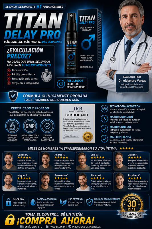 🧴Titan Delay Pro Spray retardante 🔥