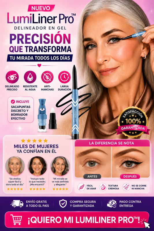 LumiLiner Pro™ | Delineador en Gel de Precisión Anti-Manchas, Resistente al Agua ✨