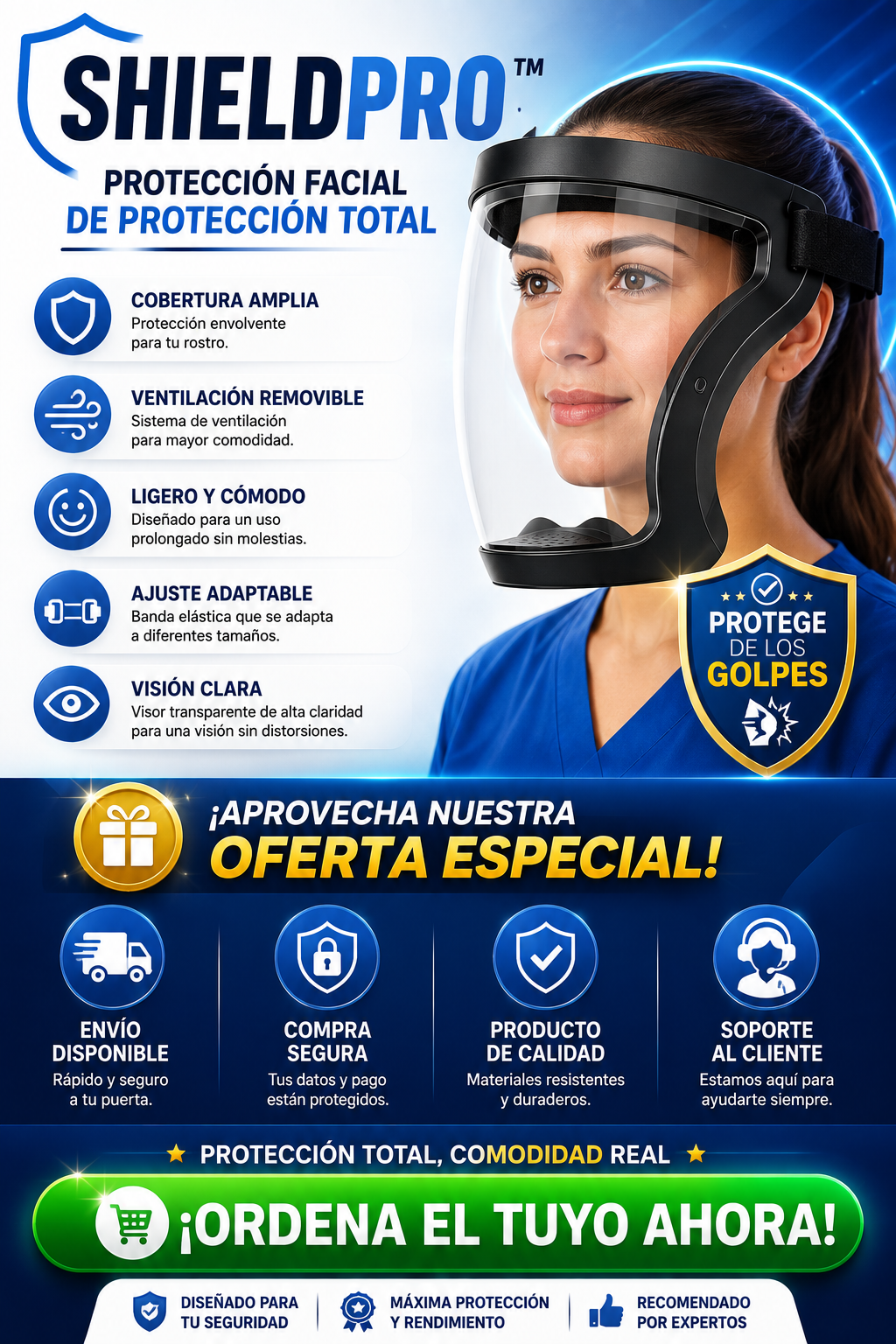 🛡️ ShieldPro™ Protector Facial de Protección Total