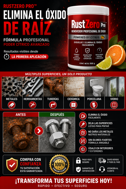 🛡️ RustZero Pro™ | Removedor Profesional de Óxido