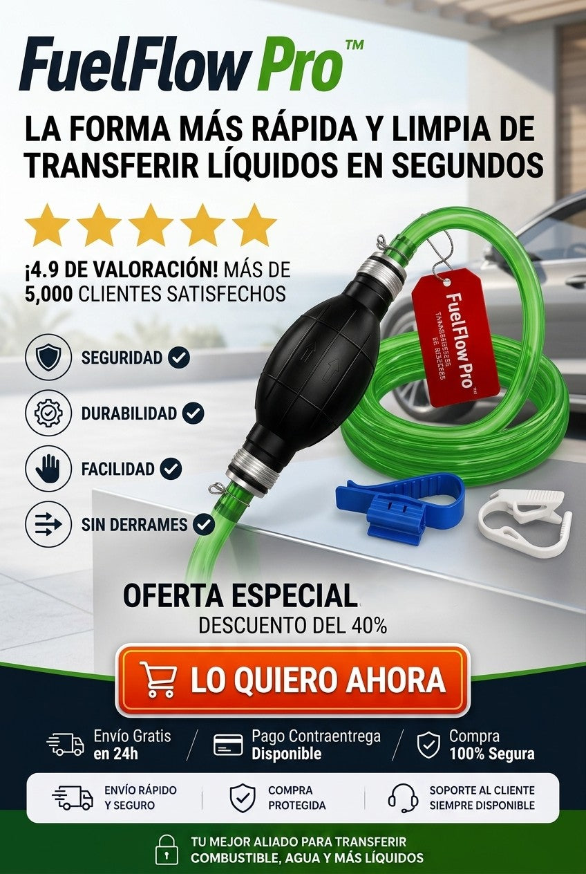 FuelFlow Pro™ Bomba Manual Premium de Transferencia de Líquidos