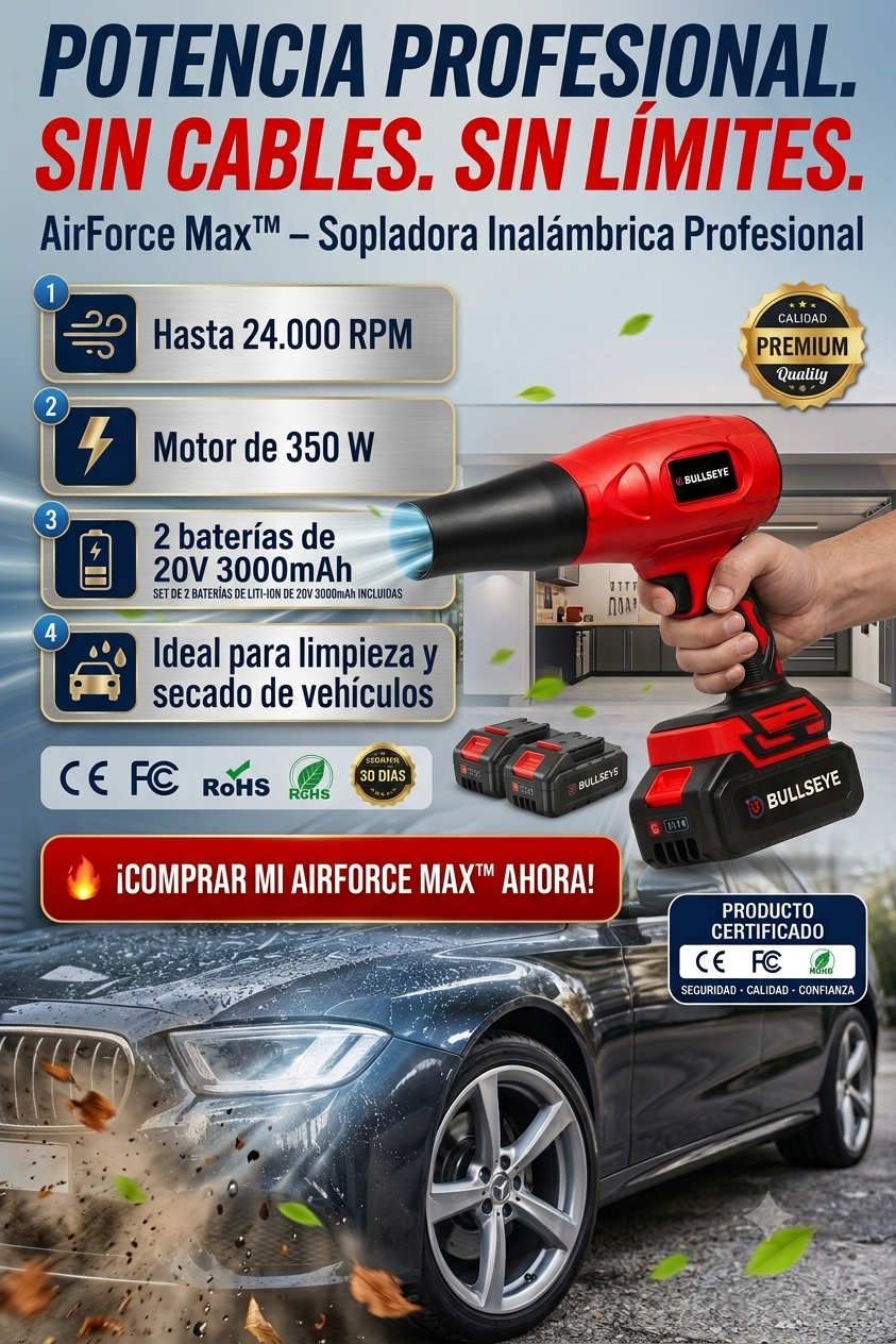 🔋AirForce Max™ – Sopladora Inalámbrica Profesional 💨💨